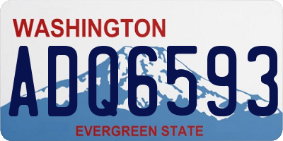 WA license plate ADQ6593