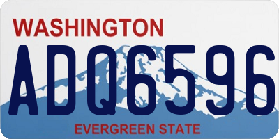 WA license plate ADQ6596