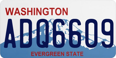 WA license plate ADQ6609