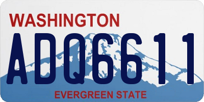 WA license plate ADQ6611