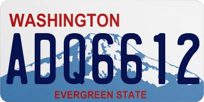 WA license plate ADQ6612