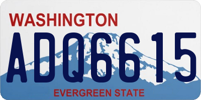 WA license plate ADQ6615