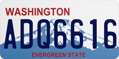 WA license plate ADQ6616