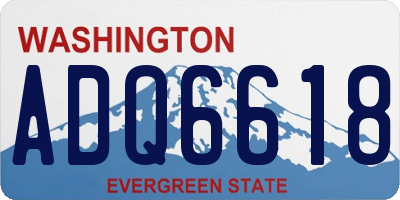WA license plate ADQ6618