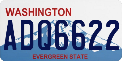 WA license plate ADQ6622