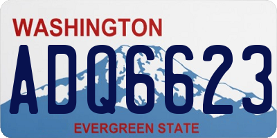 WA license plate ADQ6623