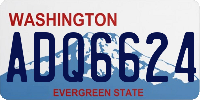 WA license plate ADQ6624
