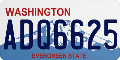 WA license plate ADQ6625