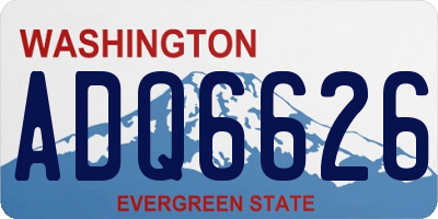 WA license plate ADQ6626