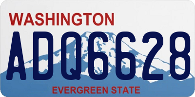 WA license plate ADQ6628