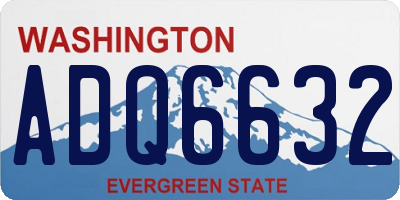 WA license plate ADQ6632