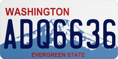 WA license plate ADQ6636