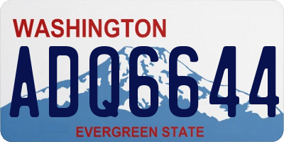 WA license plate ADQ6644