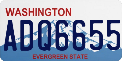 WA license plate ADQ6655