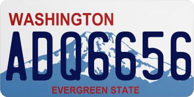 WA license plate ADQ6656