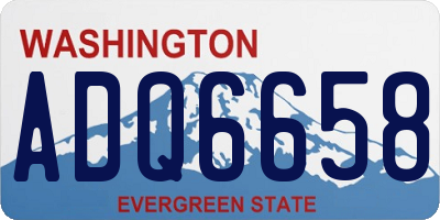 WA license plate ADQ6658