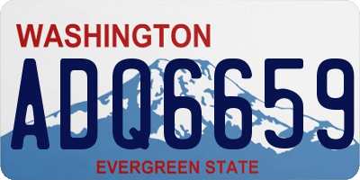 WA license plate ADQ6659