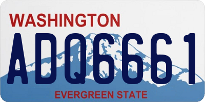 WA license plate ADQ6661