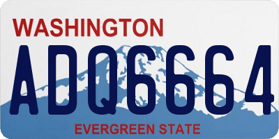 WA license plate ADQ6664
