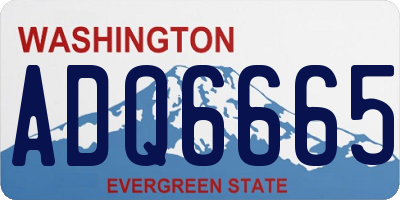 WA license plate ADQ6665