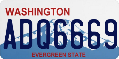 WA license plate ADQ6669