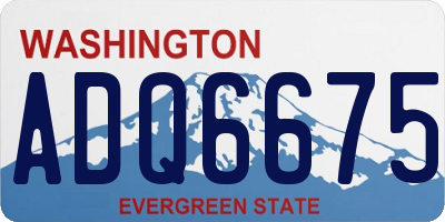WA license plate ADQ6675