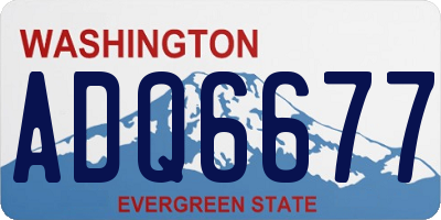 WA license plate ADQ6677