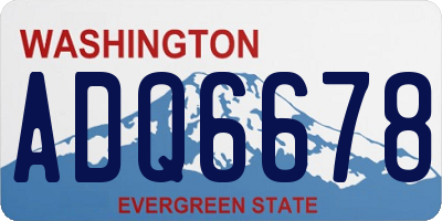 WA license plate ADQ6678