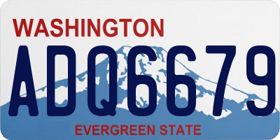 WA license plate ADQ6679