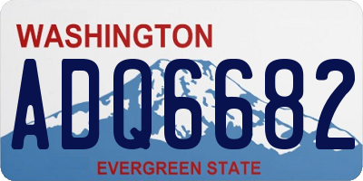 WA license plate ADQ6682