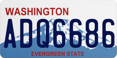 WA license plate ADQ6686
