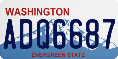 WA license plate ADQ6687