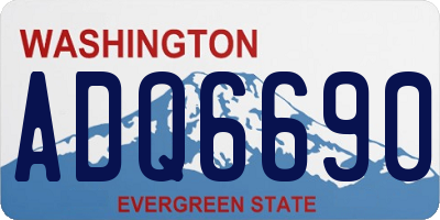 WA license plate ADQ6690