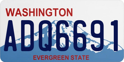 WA license plate ADQ6691