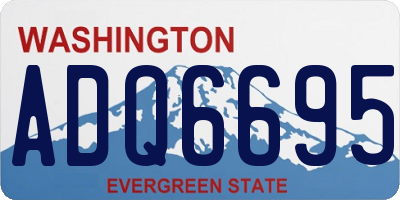 WA license plate ADQ6695