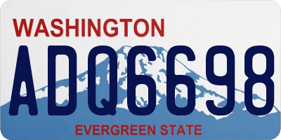 WA license plate ADQ6698