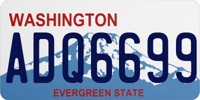 WA license plate ADQ6699