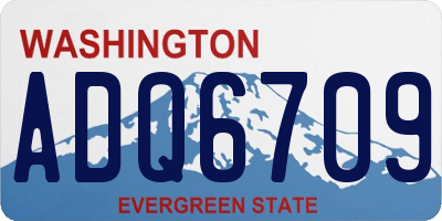 WA license plate ADQ6709
