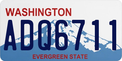 WA license plate ADQ6711