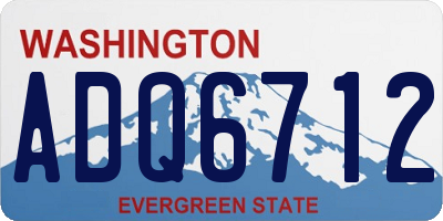 WA license plate ADQ6712