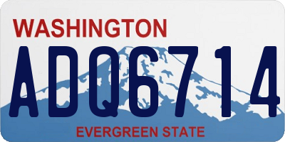 WA license plate ADQ6714