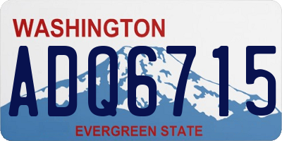 WA license plate ADQ6715
