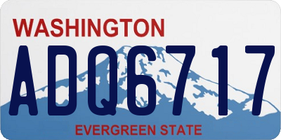 WA license plate ADQ6717