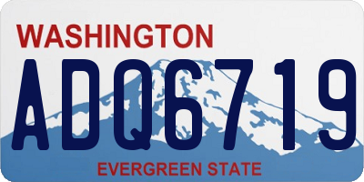 WA license plate ADQ6719