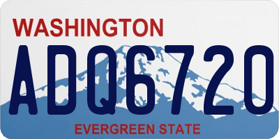 WA license plate ADQ6720
