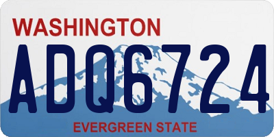 WA license plate ADQ6724
