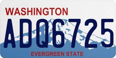WA license plate ADQ6725