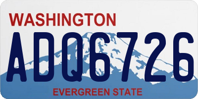 WA license plate ADQ6726