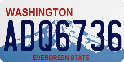 WA license plate ADQ6736