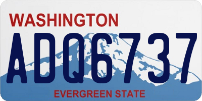 WA license plate ADQ6737